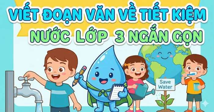 Viết đoạn văn về tiết kiệm nước lớp 3 ngắn gọn, dễ hiểu, điểm cao