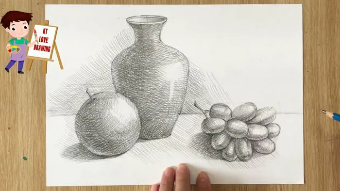 Cách vẽ tranh tĩnh vật | Vẽ tĩnh vật chì | Vẽ tranh tĩnh vật | Mĩ thuật 7 Bài 8 Tranh tĩnh vật P3 Cách vẽ tranh tĩnh vật | Vẽ tĩnh vật chì | Vẽ tranh tĩnh vật | Mĩ thuật 7 Bài 8 Tranh tĩnh vật P3