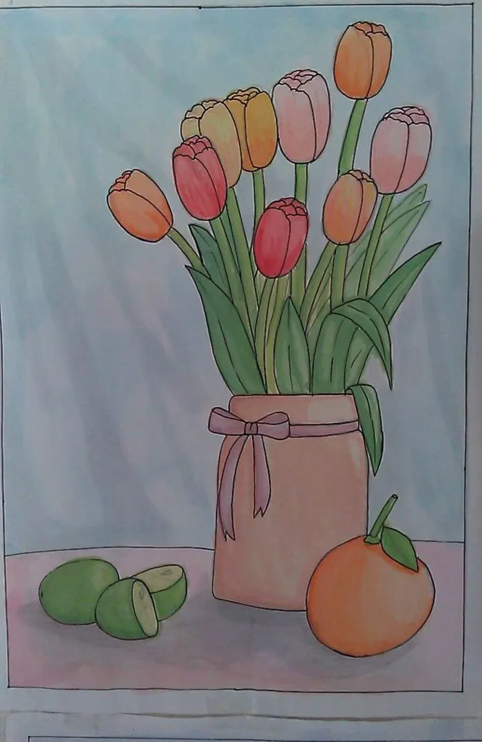 Tĩnh vật - Vẽ tranh tĩnh vật, Hoa tulip, Họa sĩ | Vẽ chậu hoa tulip, Vẽ bình hoa tulip, Vẽ bình hoa và quả Tĩnh vật - Vẽ tranh tĩnh vật, Hoa tulip, Họa sĩ | Vẽ chậu hoa tulip, Vẽ bình hoa tulip, Vẽ bình hoa và quả