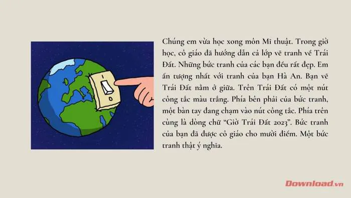 Đoạn văn tả bức tranh về Trái Đất (20 mẫu) - Tập làm văn lớp 3