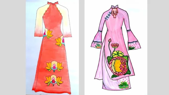 50 mẫu vẽ áo dài đẹp cực độc đáo - Hướng dẫn cách vẽ