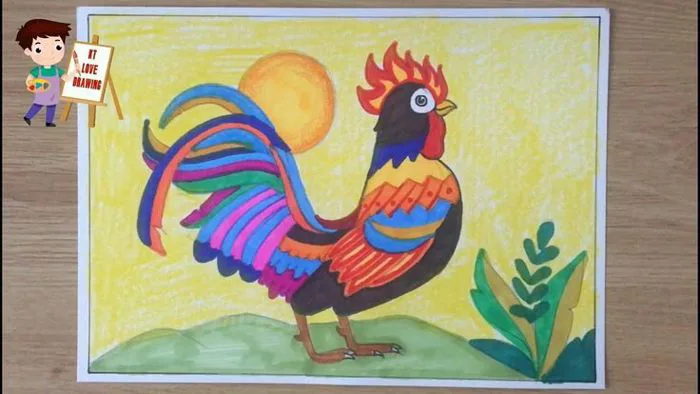 Vẽ tranh trang trí với các màu Tương phản | Cách vẽ tranh trang trí với