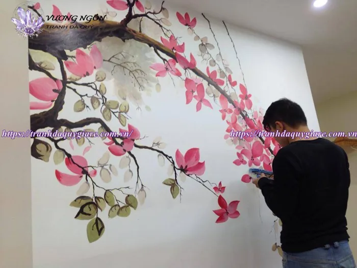 Dịch vụ Vẽ Tranh Tường Trang Trí Ngày Tết giảm ngay 50k/m2 - Tranh Đá Quý  Vương Ngôn