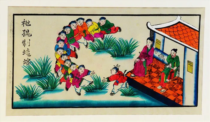 Những trò chơi xuân trong tranh dân gian