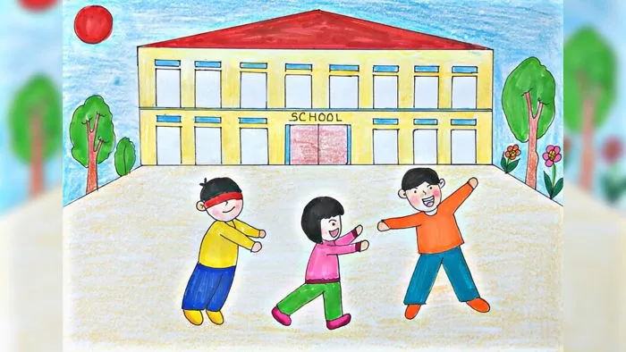 Cách vẽ tranh trường học đơn giản, đẹp và dễ vẽ nhất ai cũng vẽ được
