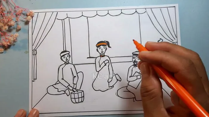 Nghệ thuật truyền thống lớp 8 | Vẽ lễ hội ca trù | Hội xuân quê hương |  KCart