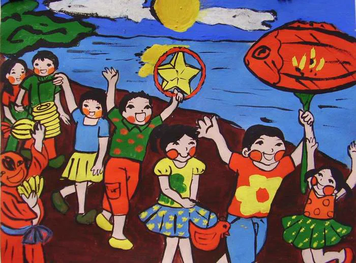 Tìm về truyền thống bằng bài trí tranh vẽ lễ hội dân gian việt nam trong nhà