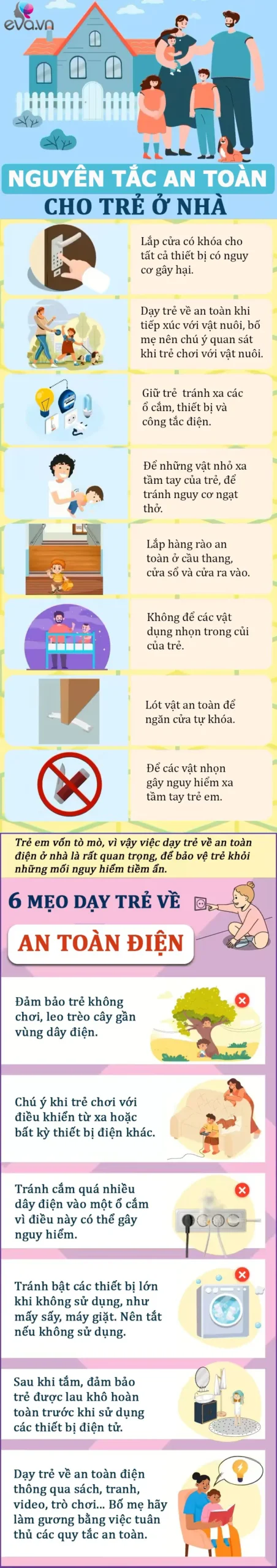 Infographic: Nguyên tắc an toàn điện, kỹ năng phòng chống điện giật cho trẻ  em khi ở nhà mùa hè