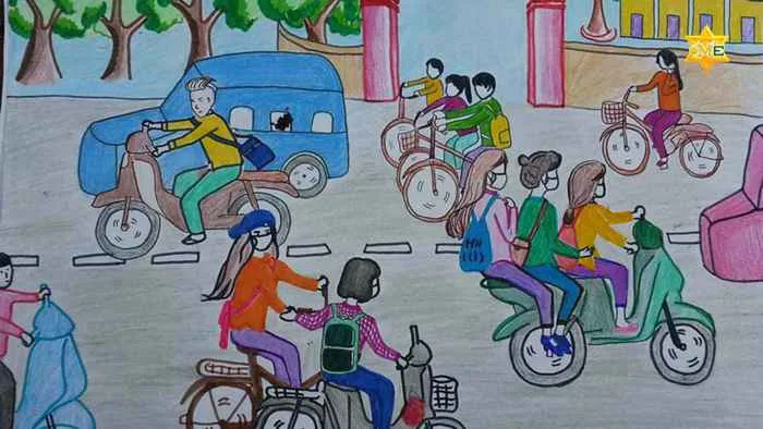 Vẽ 1 Bức Tranh Vẽ An Toàn Giao Thông Từ A-Z Cho Học Sinh