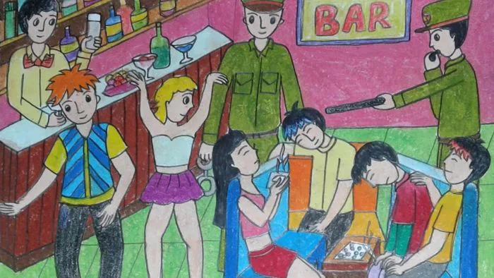 Cách vẽ tranh phòng chống tệ nạn xã hội - Gợi ý 100+ tranh mẫu đẹp