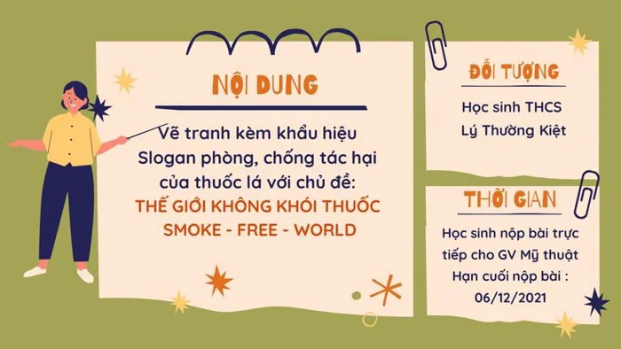 PHÁT ĐỘNG CUỘC THI VẼ TRANH: THẾ GIỚI KHÔNG KHÓI THUỐC