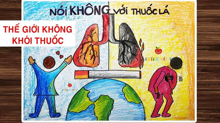 VẼ TRANH THẾ GIỚI KHÔNG KHÓI THUỐC | VẼ TRANH PHÒNG CHỐNG THUỐC LÁ ...