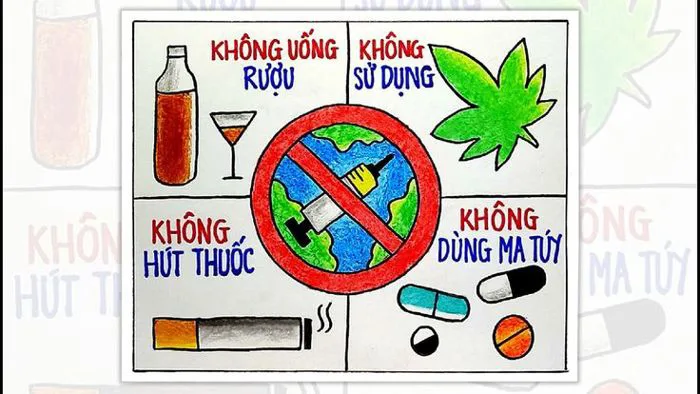 VẼ TRANH ĐỀ TÀI: THẾ GIỚI KHÔNG KHÓI THUỐC | VẼ TRANH CỔ ĐỘNG ...